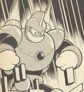 Power Muscler de Napalm Man en "El Nombre del Nuevo Enemigo es, ¿¡Blues!?" del manga "Rockman 5".