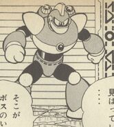 Power Muscler de Crystal Man en "El Secreto del Parque Aéreo" del manga "Rockman 5".