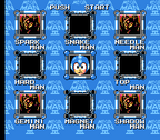 Selección de Escenario de Doc Robot K-176 en Mega Man 3.