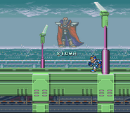 Despedida de Sigma en "Mega Man X", SNES.