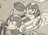 Rush Marine en "¡Deprisa! La Base de Cossack" del manga "Rockman 4".