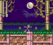 Mega Man usando el Wild Coil en Mega Man 7