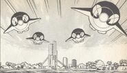 Pepe de Ice Man en "¡¡Sobrevive los Continuos Ataques del Ejército de Wily!!" del manga "Rockman".