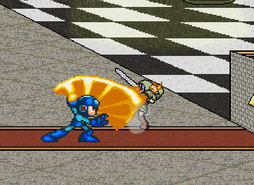 Mega Man usando el Flame Sword