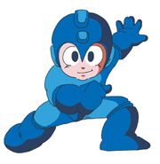 Arte Original en Mega Man, re-diseñado por Keiji Inafune.
