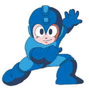 Arte en "Mega Man", por Keiji Inafune.