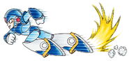 Arte del impulso en "Mega Man X".