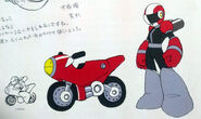 Concepto de Nitro Man con motocicleta