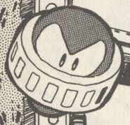 Up'n'Down de Dust Man en "¡Deprisa! La Base de Cossack" del manga "Rockman 4".