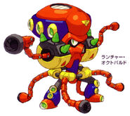 Concepto de Launch Octopus diseñado en Mega Man Maverick Hunter X