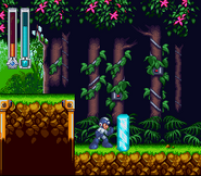 Mega Man utilizando el Ice Wall