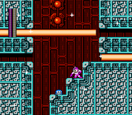 Mega Man usando el Time Stopper en "Mega Man 2", NES.