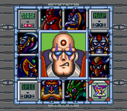 Selección de Escenario de Sigma en "Mega Man X", SNES.