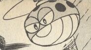 Taketento de Drill Man en "¡Persigue al Dr. Cossack!" del manga "Rockman 4".