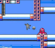 Mega Man usando el Concrete Shot en Mega Man 9