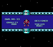 "Mega Man 5", diseñador de Gravity Man.