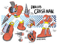 Perfil de Crash Man en "Mega Man Megamix".
