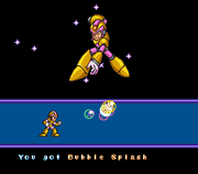 Obtención del Bubble Splash en "Mega Man X2", SNES.