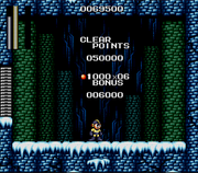 Obtención del Ice Slasher en "Mega Man: The Wily Wars", Sega Genesis.