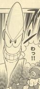 Mizzile de Napalm Man en "El Nombre del Nuevo Enemigo es, ¿¡Blues!?" del manga "Rockman 5".