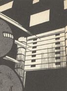 Puerta de Jefe del Dr. Wily en "¡¡Batalla Decisiva a Todo Poder!! ¡Vence al Verdadero Enemigo!" del manga "Rockman 4".