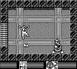 Hard Man usando el Hard Knuckle en "Mega Man II", Game Boy.