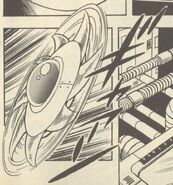 Giree de Wave Man en "El Nombre del Nuevo Enemigo es, ¿¡Blues!?" del manga "Rockman 5".