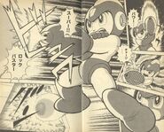 Super Mega Buster en "El Nombre del Nuevo Enemigo es, ¿¡Blues!?" del manga "Rockman 5".