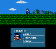 Fire Man en los créditos de Mega Man 3 en "Mega Man: The Wily Wars", Sega Genesis.