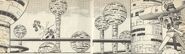 Zona de Bomber Man en "¡¡Sobrevive los Continuos Ataques del Ejército de Wily!!" del manga "Rockman".