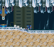 Impulso de Mega Man X en "Mega Man X", SNES.