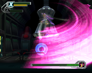 Dark Mantis usando el Rasetsusen en "Mega Man X8", PC.