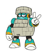 El primer Robot Master revelado, DWN. 081 Block Man.