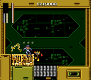 Elec Man usando el Thunder Beam en "Mega Man: The Wily Wars/Mega Man", Sega Genesis.