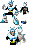 Perfil de "Mega Man Megamix" a color.