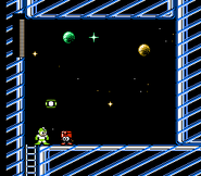 Eddie entregando 1 cápsula de armas en "Mega Man 4", NES.