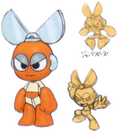 Arte conceptual de Cut Man en "Mega Man Powered Up".