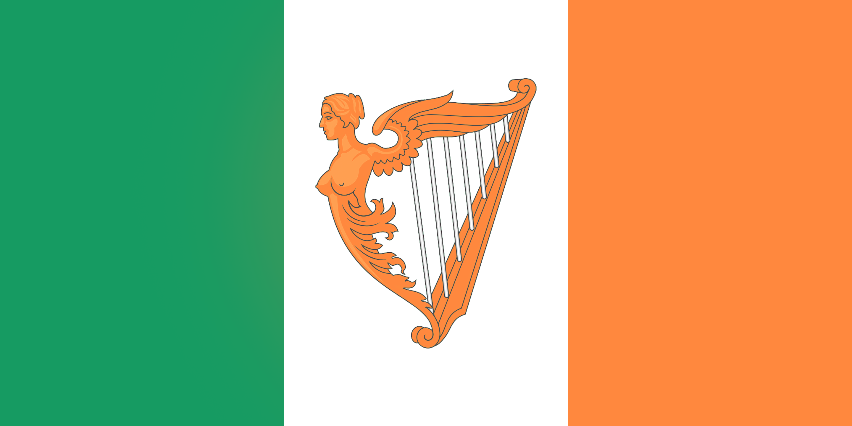 civil war irish harp flag