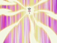 Hannah usando impactrueno.