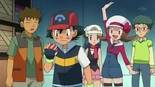 Brock, Ash, Dawn/Maya, Lyra/Lira y Khoury.