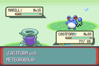 Meteorobola hielo E.png (3 kB) Castform usando meteorobola de tipo hielo en Pokémon Esmeralda.