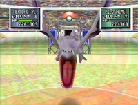 Aerodactyl usando supersónico en Pokémon Stadium 2.