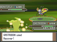 Gastrodon usando recuperación en la cuarta generación.