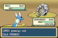 Onix usando cola férrea en la tercera generación.