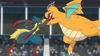 EP1114 Mega-Lucario vs Dragonite