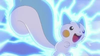 Pachirisu de Dawn/Maya usando chispazo.