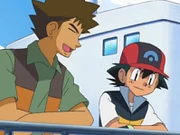 Brock junto a , en un barco.