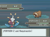 Porygon-Z usando maquinación en la cuarta generación.