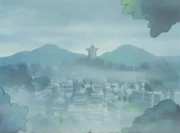 Pueblo Lavanda en el anime.