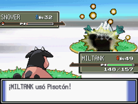 Miltank usando pisotón en la cuarta generación.